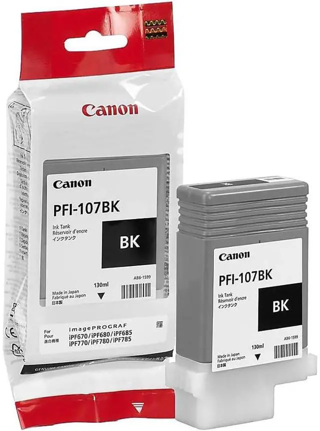 Alt view image 3 of 4 - Canon 2X PFI-107 130ml Ink Tank for Canon iPF680/685/780/785, Black