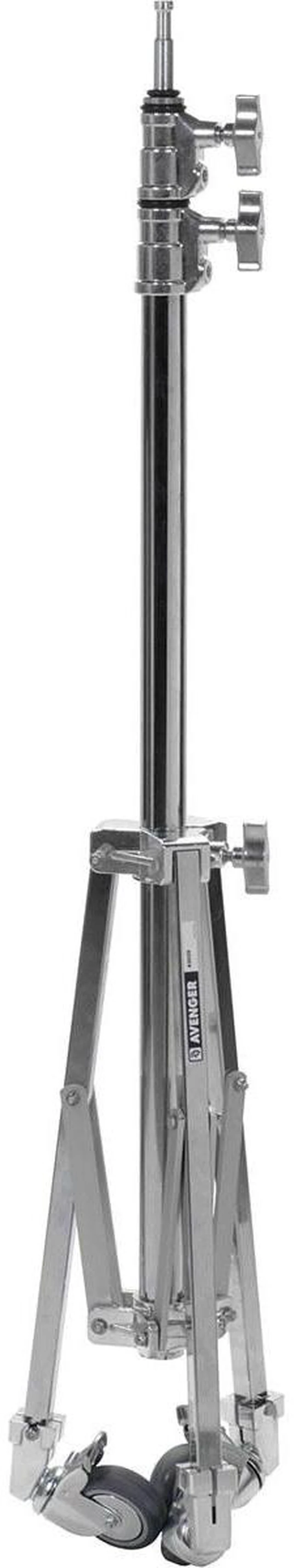 Alt view image 3 of 6 - Avenger 3-Section 2-Riser Roller Stand 29 with Low Base, Chrome-Plated