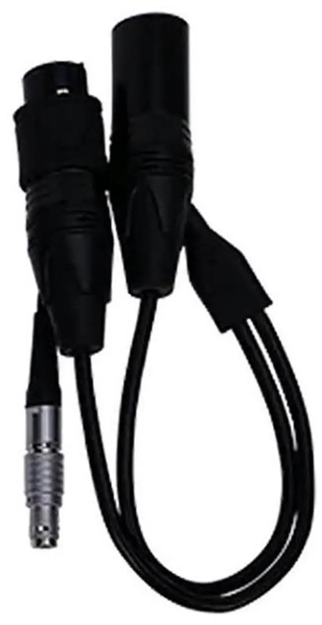 Alt view image 2 of 2 - Aputure Sidus One 2-Way Splitter 13.8-Inch Cable with 3-Pin Push-Pull to 5-Pin XLR Male and Female DMX Adapter