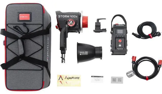 Alt view image 2 of 7 - Aputure STORM 400x 400W Point Source BLAIR LED Light, Gold-Mount