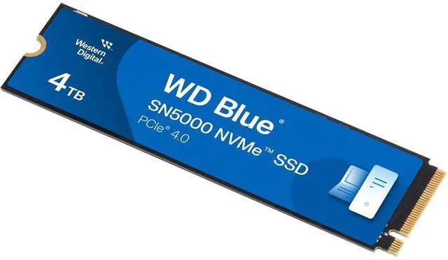 Alt view image 3 of 7 - WD Blue SN5000 4TB NVMe PCIe Gen4 x4 M.2 Internal SSD