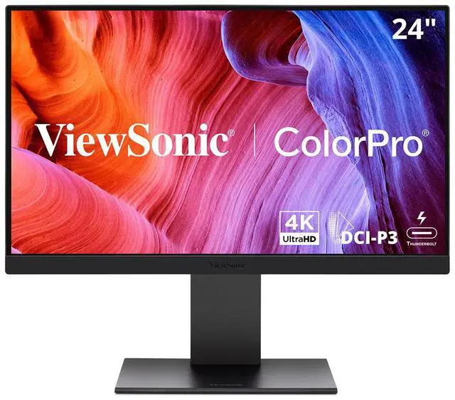 Alt view image 15 of 20 - ViewSonic VP2488-4K 24 Inch 4K Mac-Ready Monitor with 100%sRGB, 98% DCI-P3, Pantone Validated, Advanced Ergonomics, Thunderbolt 4, USB Hub, HDMI, and DP for Home and Office