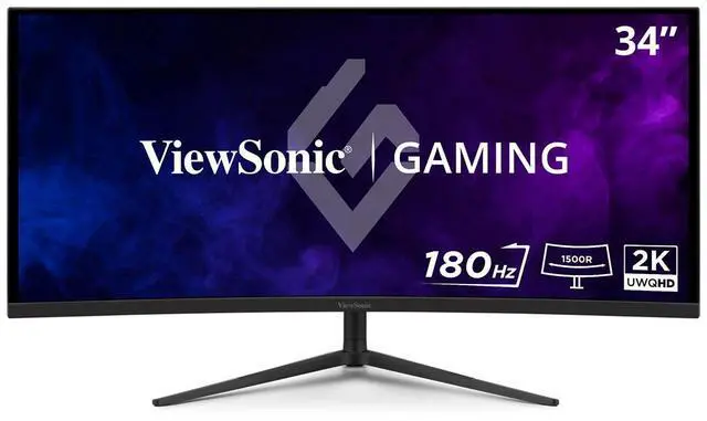 Alt view image 15 of 20 - ViewSonic VX3418C-2K 34 Inch UltraWide QHD 1440p Curved Gaming Monitor with 180Hz, 1ms, 21:9, Advanced Ergonomics, FreeSync Premium, HDR10, HDMI, and DisplayPort Inputs
