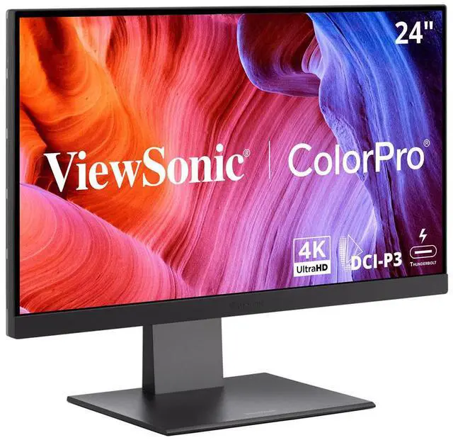 Alt view image 17 of 20 - ViewSonic VP2488-4K 24 Inch 4K Mac-Ready Monitor with 100%sRGB, 98% DCI-P3, Pantone Validated, Advanced Ergonomics, Thunderbolt 4, USB Hub, HDMI, and DP for Home and Office