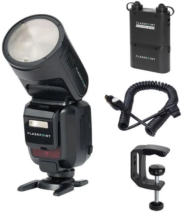 Main image of Flashpoint X100 TTL R2 On Camera Flash With BP-960 External Power Pack For OM