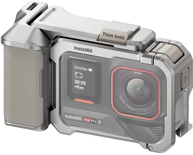 Main image of Insta360 Xplorer Grip Kit for Ace Pro 2 and Ace Pro Action Cameras, Moonlight Silver