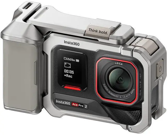 Alt view image 2 of 2 - Insta360 Xplorer Grip Kit for Ace Pro 2 and Ace Pro Action Cameras, Moonlight Silver