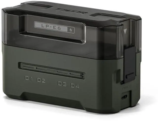 Main image of Tilta 4-Channel Portable Charging Station for LP-E6 Battery, Green
