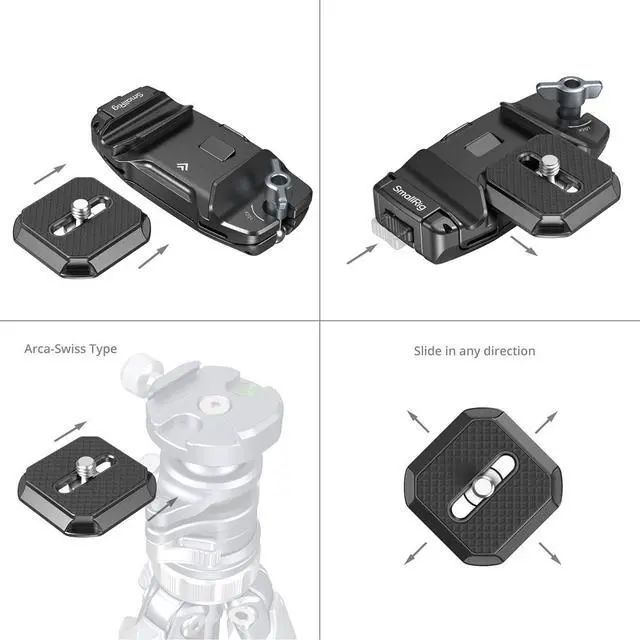Alt view image 5 of 7 - SmallRig Camera Clip with Quick Release Mount Plate