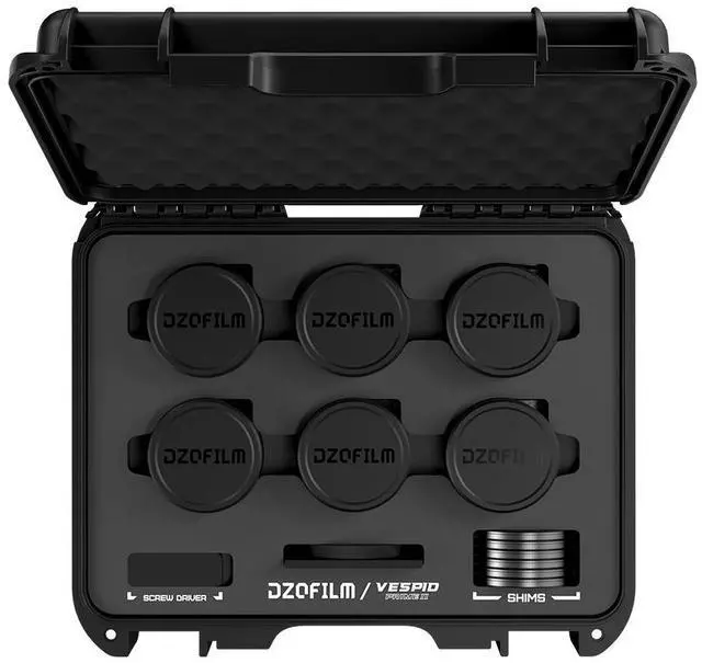 Alt view image 3 of 7 - DZOFILM Vespid2 Prime Cinema 6-Lens Kit with 18mm, 24mm, 35mm, 50mm, 85mm, 105mm T1.9 Lens for PL Mount