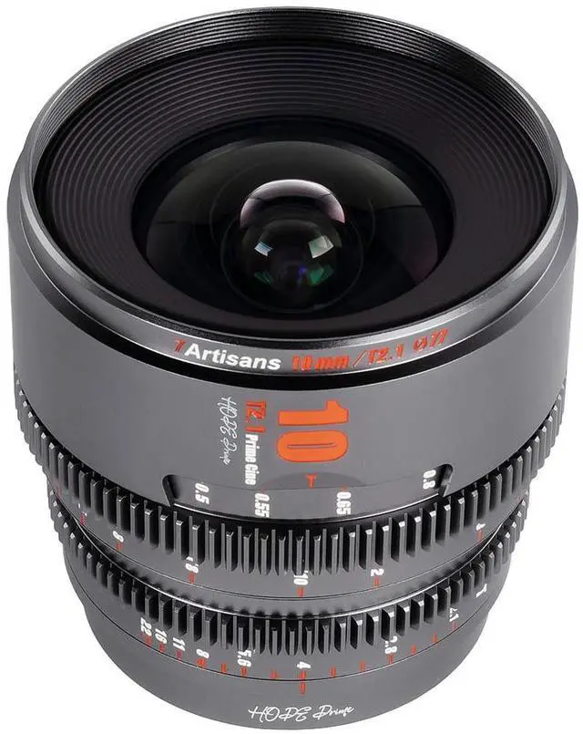 Alt view image 2 of 7 - 7artisans 7Artisans Hope Series 10mm T2.1 Cinema Lens for Canon EOS-R Mount, Titanium Gray