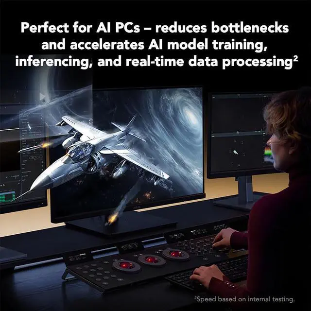 Alt view image 4 of 7 - Lexar Professional NM1090 PRO 1TB PCIe Gen 5x4 NVMe M.2 Internal SSD