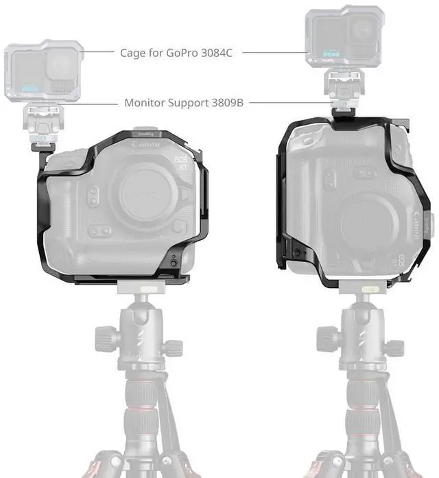 Alt view image 7 of 7 - SmallRig Full Camera Cage for Canon EOS R1, Black