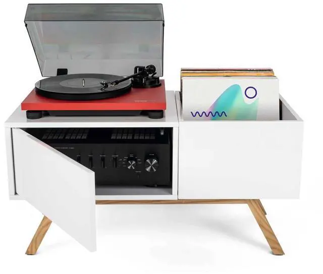Alt view image 2 of 7 - Glorious Turntable Lowboard with Integrated Record Box