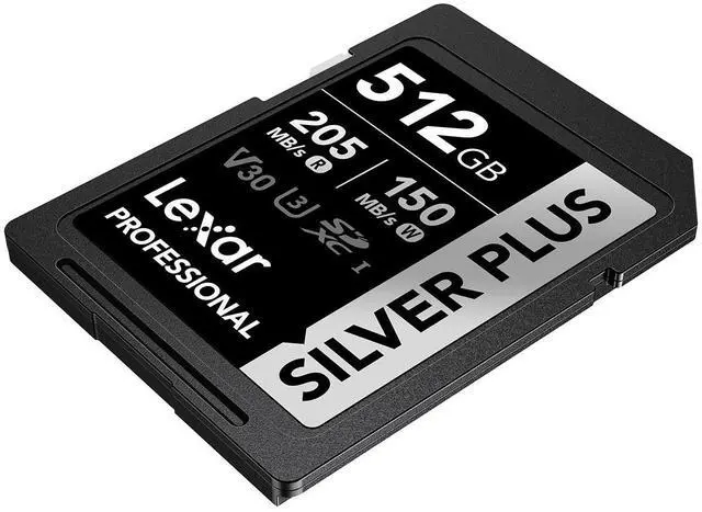 Alt view image 4 of 8 - Lexar Lexar Professional /512GB SILVER PLUS SDXC UHS-I Card, C10, U3, V30, 4K UHD, SD Card, Memory Card, up to 205MB/s read