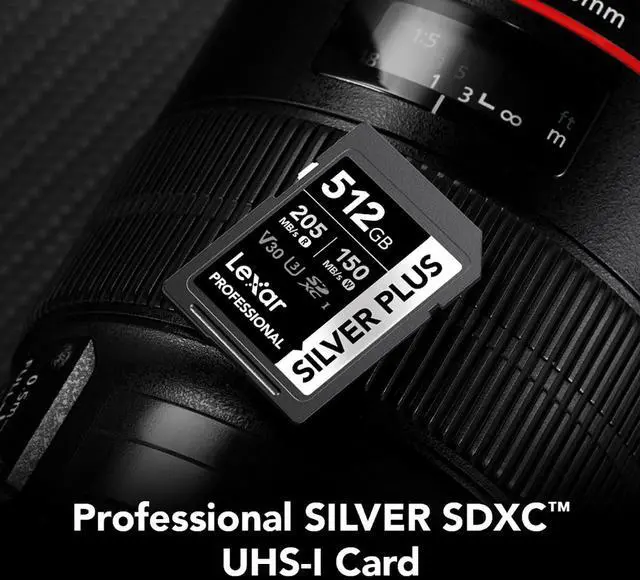 Alt view image 7 of 8 - Lexar Lexar Professional /512GB SILVER PLUS SDXC UHS-I Card, C10, U3, V30, 4K UHD, SD Card, Memory Card, up to 205MB/s read