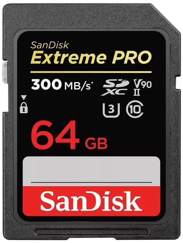 Alt view image 4 of 4 - SanDisk Extreme PRO 64GB SDXC UHS-II Card, Up to 300MB/s Read and 300MB/s Write speeds, V90, 8K