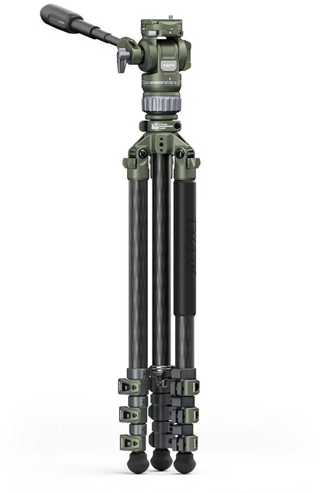 Alt view image 4 of 7 - Tilta Tilta Travel Video Fluid Head with 3-Stage Carbon Fiber Tripod Legs, Forest Green