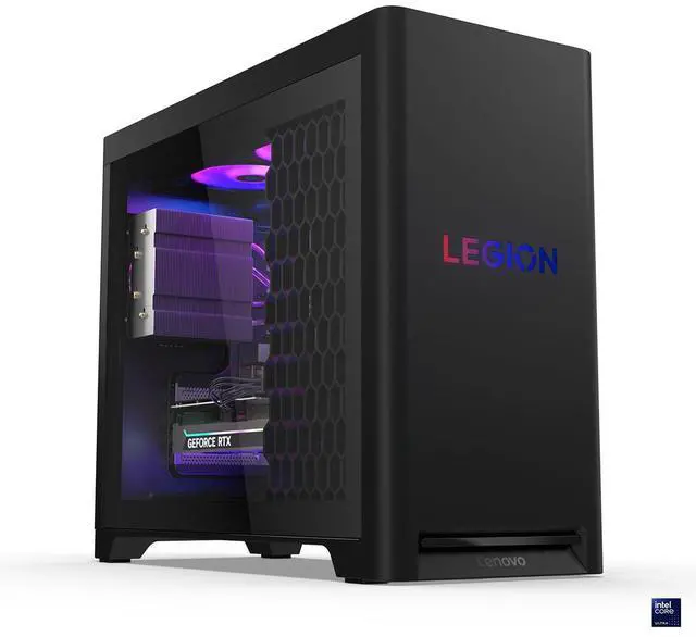 Alt view image 12 of 15 - Lenovo Legion T5 30IAS10 90YA0012US Gaming Desktop Computer - Intel Core Ultra 7 265KF - 32 GB - 1 TB SSD - Tower - Eclipse Black - Intel B860 Chip - Windows 11 Pro - NVIDIA GeForce RTX 5070 12 GB GDD