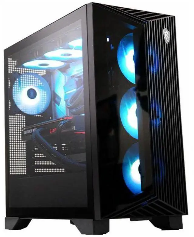 Main image of MSI Aegis R2 14th C14NVV9-1438US Gaming Desktop Computer, Intel Core i9-14900F 2.0GHz, 64GB RAM, 2TB SSD, NVIDIA GeForce RTX 5080 16GB, Windows 11 Pro, Black