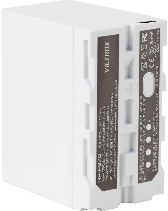 Main image of Viltrox L-Series NP-F970 48.84Wh 7.4V 6600mAh Lithium-Ion Battery, White