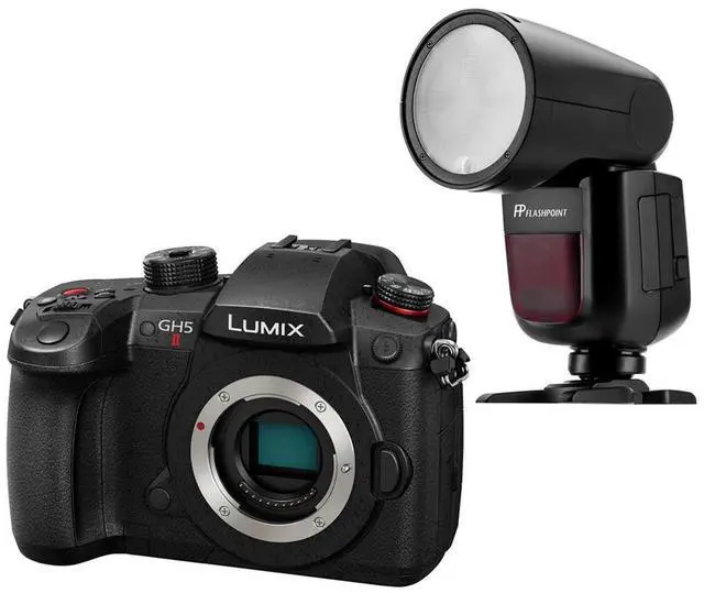 Main image of Panasonic Lumix GH5 II Mirrorless Camera Body with Flash Kit #DC-GH5M2BODY FK