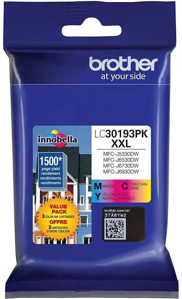 Alt view image 2 of 2 - Brother Cyan/Magenta/Yellow Super High Yield XXL Ink-Jet Cartridge Set for MFC-J5330DW, MFC-J6530DW and MFC-J6930DW Printer, 1500 Page Yield Per Cartridge, 3 Pack
