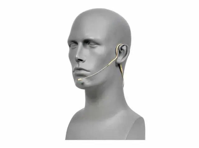 Alt view image 3 of 3 - Galaxy Audio ESM4 Single-Ear Omnidirectional Headset Microphone with 4x Sennheiser Connector Cables, Beige