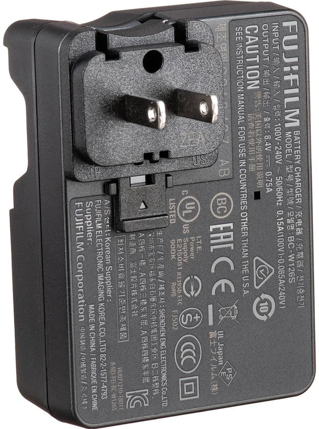 Alt view image 3 of 4 - Fujifilm BC-126S Charger for NP-W126 NP-W126S Lithium-Ion Battery, Black