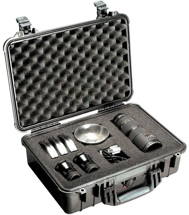 Alt view image 3 of 4 - Pelican 1500 Watertight Hard Case with Foam Insert - Black