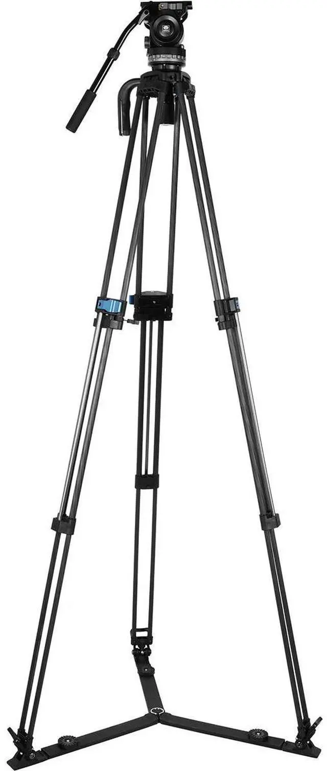 Alt view image 3 of 7 - Sirui SQ75 3-Section Heavy-Duty Carbon Fiber Rapid-System Tripod with VHS10 Video Head