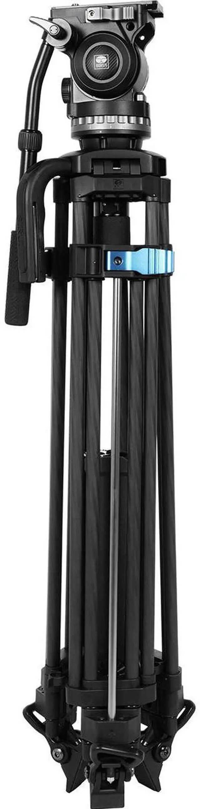 Alt view image 7 of 7 - Sirui SQ75 3-Section Heavy-Duty Carbon Fiber Rapid-System Tripod with VHS10 Video Head