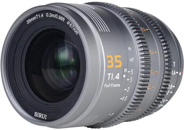 Alt view image 3 of 6 - Sirui Sirui Vision Prime 1 Series 35mm T1.4 Full Frame Cine Lens (Native E mount, Metal Grey Color, Z/RF/L Mount Adapter)