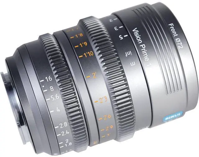 Alt view image 6 of 6 - Sirui Sirui Vision Prime 1 Series 35mm T1.4 Full Frame Cine Lens (Native E mount, Metal Grey Color, Z/RF/L Mount Adapter)