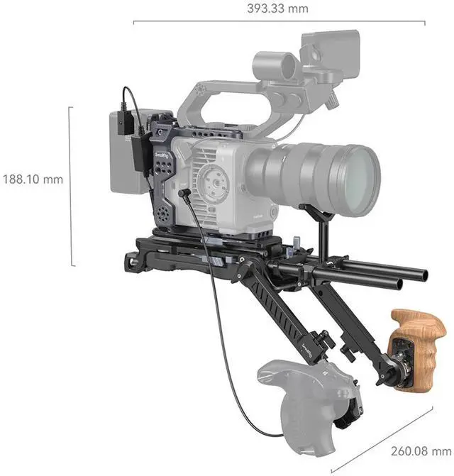 Alt view image 4 of 7 - SmallRig 4125B Shoulder Rig Kit for Sony FX6 Camera