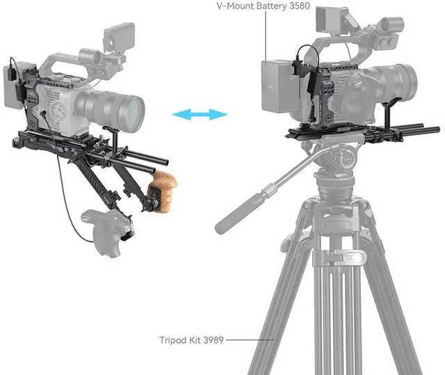 Alt view image 5 of 7 - SmallRig 4125B Shoulder Rig Kit for Sony FX6 Camera