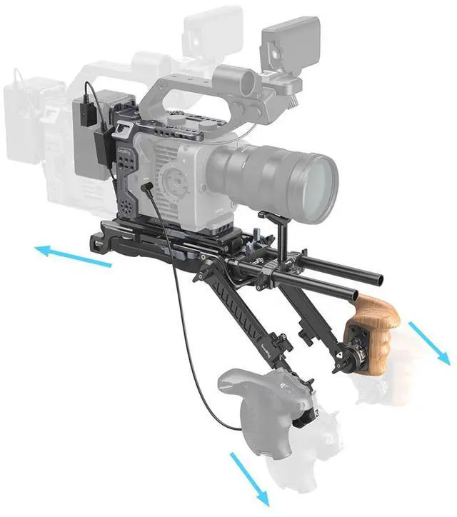 Alt view image 3 of 7 - SmallRig 4125B Shoulder Rig Kit for Sony FX6 Camera