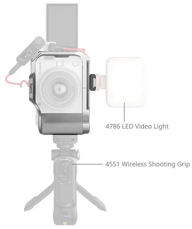 Alt view image 5 of 7 - SmallRig Full Camera Cage for Canon EOS R50 V, Silver