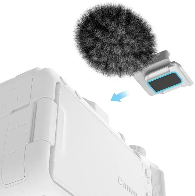 Alt view image 4 of 6 - SmallRig Furry Windscreen for Canon EOS R50 V Camera, 2-Pack
