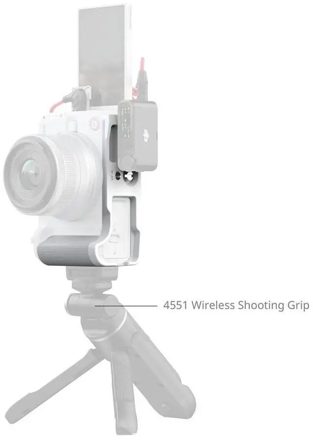 Alt view image 4 of 6 - SmallRig L-Shape Mount Plate with Silicone Handle for Canon EOS R50 V Camera, White