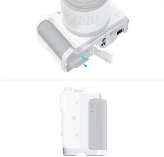 Alt view image 5 of 6 - SmallRig L-Shape Mount Plate with Silicone Handle for Canon EOS R50 V Camera, White