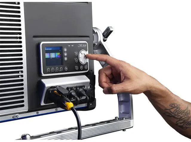 Alt view image 6 of 7 - Creamsource Vortex8 Soft 2x1 RRGBBW 650W LED Light with Yoke, Dome Diffuser and Hard Case