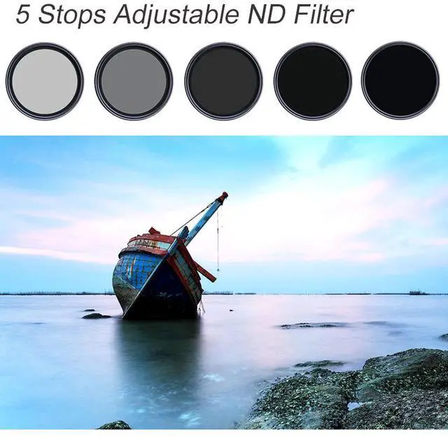 Alt view image 11 of 14 - K&F Concept 43mm ND2-ND32(1-5 Stop) Filter, Variable ND Filter, No X Spot/Waterproof/Scratch-Resistant, for Camera Lens