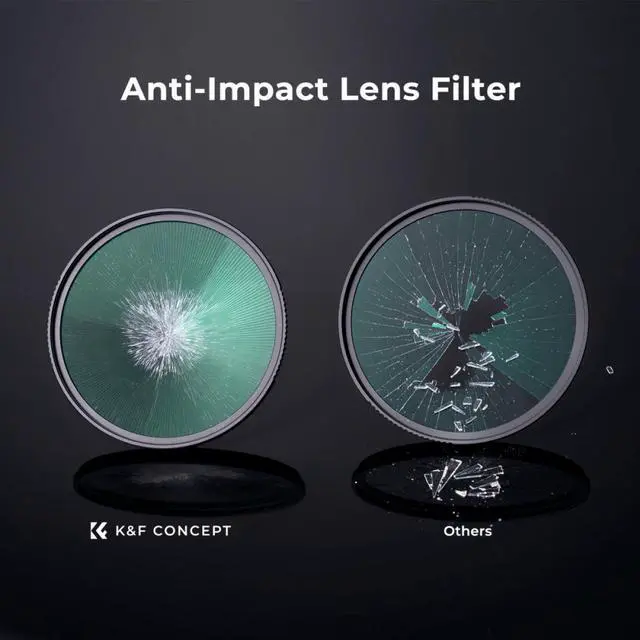 Alt view image 10 of 14 - K&F Concept 52mm MC UV Protection Filter Shockproof Tempered Optical Glass with 28 Multi-Layer Coatings HD/Waterproof/Scratch Resistant for Camera Lens (Nano-X Series)