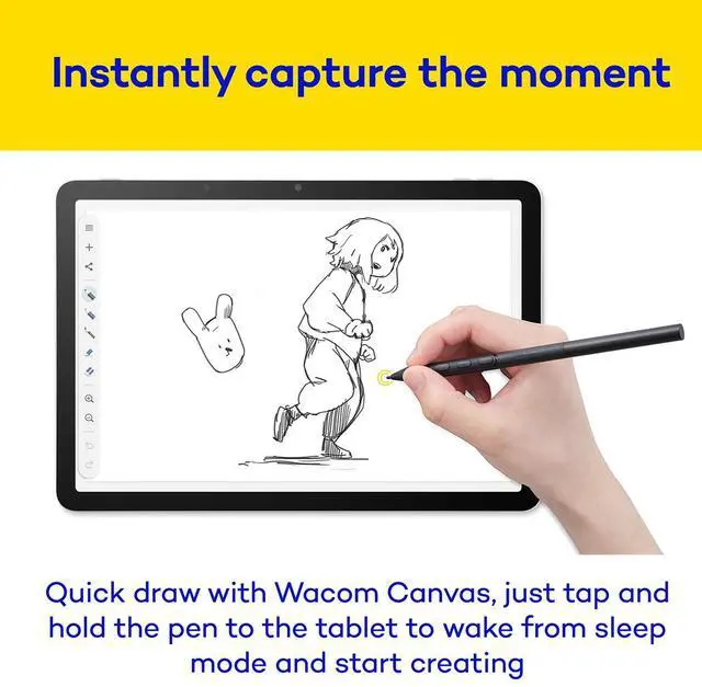 Alt view image 5 of 7 - Wacom MovinkPad 11 11.5" All-in-One Mobile Drawing Tablet, Light Gray