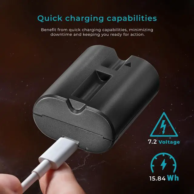 Alt view image 4 of 7 - Flashpoint VB22 15.84Wh 7.2V 2200mAh Lithium-Ion Battery for V480 TTL On-Camera Flash