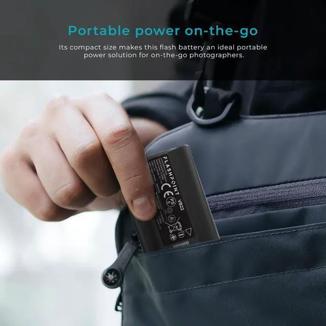 Alt view image 6 of 7 - Flashpoint VB22 15.84Wh 7.2V 2200mAh Lithium-Ion Battery for V480 TTL On-Camera Flash