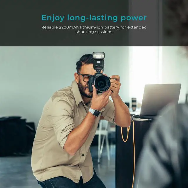 Alt view image 5 of 7 - Flashpoint VB22 15.84Wh 7.2V 2200mAh Lithium-Ion Battery for V480 TTL On-Camera Flash