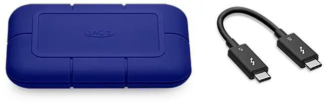 Alt view image 4 of 5 - Seagate LaCie Rugged SSD Pro 2TB Thunderbolt 5 External SSD, Blue