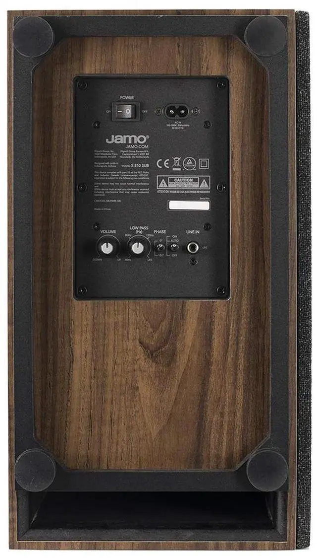 Alt view image 6 of 8 - Jamo S 810 Sub-WL Walnut Subwoofer
